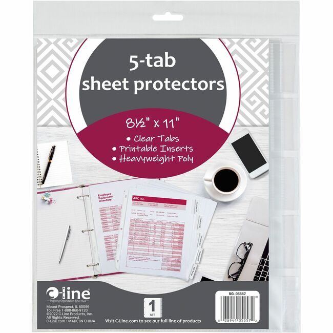 C-Line Products Protector Sht 8.5X11 Tb Clear CLI05557