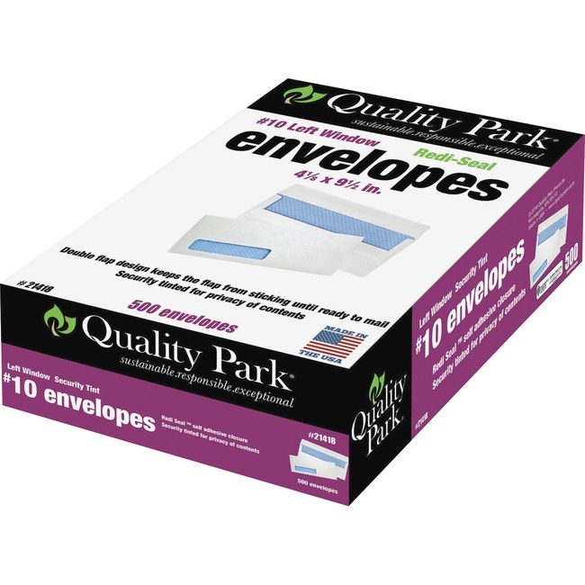 Quality Park Products Envelope Rediseal Wndw Secu QUA21418