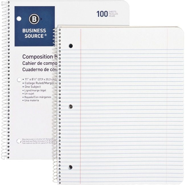 Business Source Notebook Wirebnd Cllg 100SH BSN10968