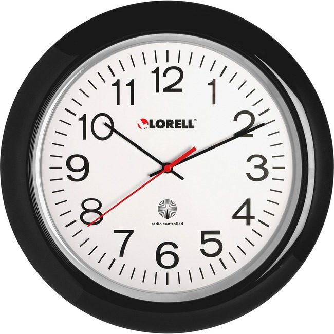 Lorell Clock Wall 13.25" Black LLR60994
