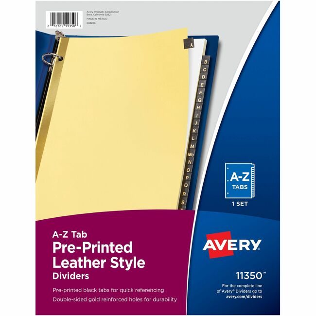 Avery Products Corporation Dividers Leather Tabs A-Z AVE11350