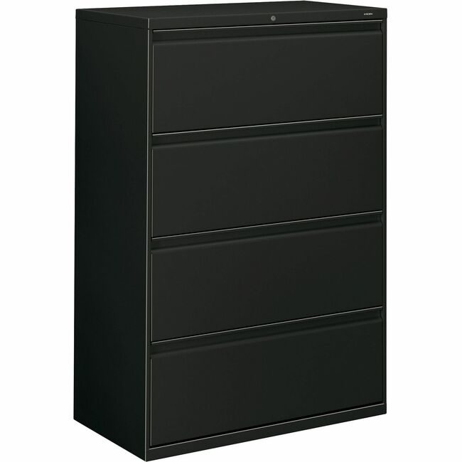 The HON Company File Lateral 4DRAWER Black HON884LP