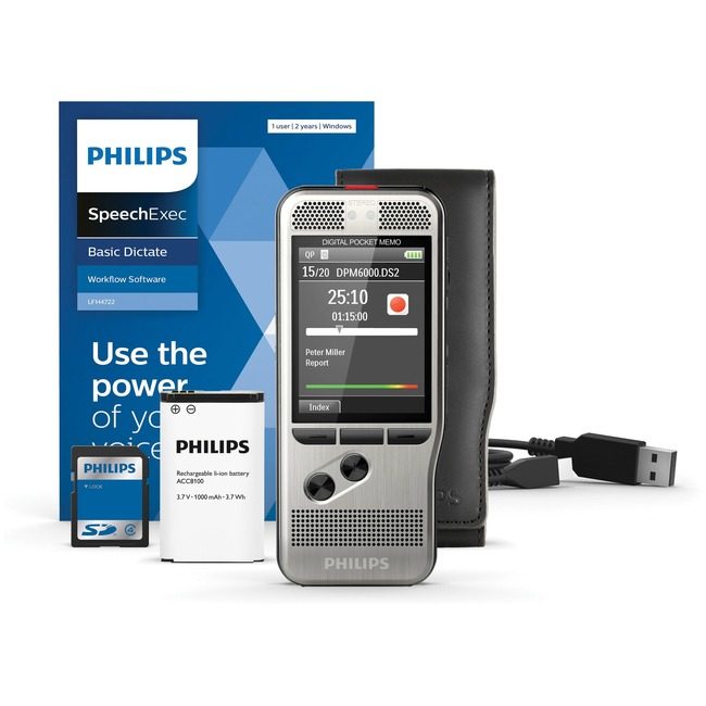 Philips Speech Processing Recorder Voice Dgt Pkt Memo PSPDPM6000/02