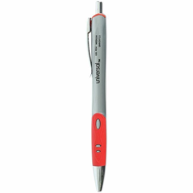 Universal Office Products Pen Gel Retrct 0.7MM Red UNV39722