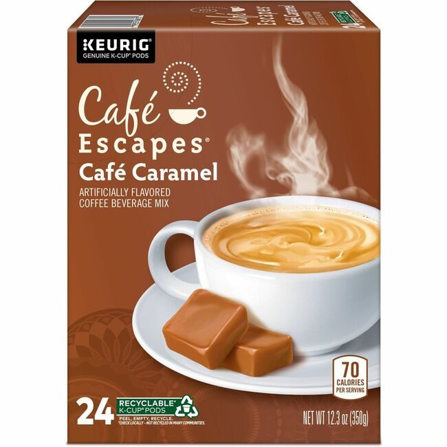 Keurig Dr Pepper / Green Mountain Coffee Roasters Kcup Cafescp Caramel 24BX GMT6813