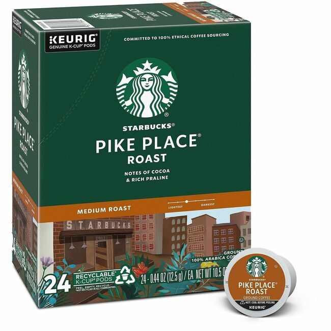 Seattle's Best Coffee Starbucks Coffee Company Seattle's Best Kcup Pikeplace 24 Count SBK12434812
