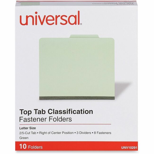 Universal Office Products Folder Psbd 8 SEC Letter Green UNV10291