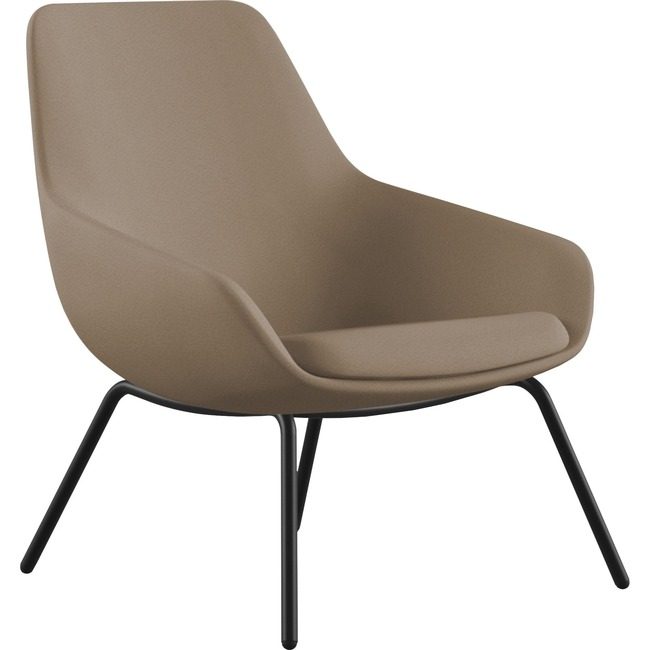 9to5 Seating Chair Lng Fbr 4-LEG La/Blk NTF9101LGBFLA