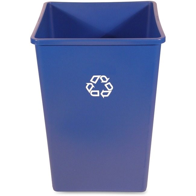 Rubbermaid Commercial Products Container 35GAL Sq Recylcin RCP395873BLUCT