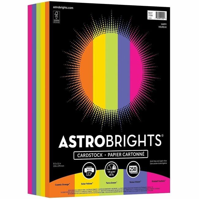 Neenah Paper, Inc. Astrobrights Astrobrt 65# Happyast WAU21004
