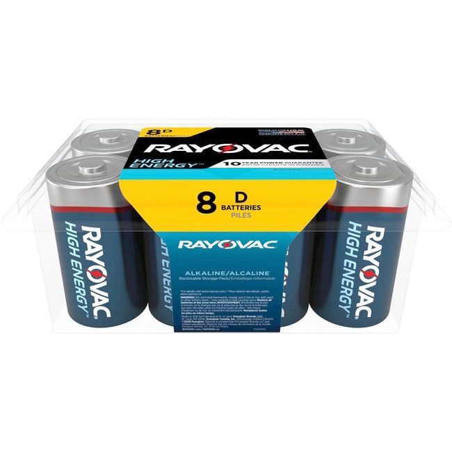 Energizer Holdings Rayovac Battery Alk Hi Enrgy D 8PPK RAY8138PP