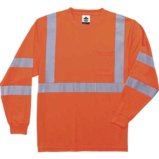 Ergodyne T-Shirt Long Sleeve L Orng EGO21714