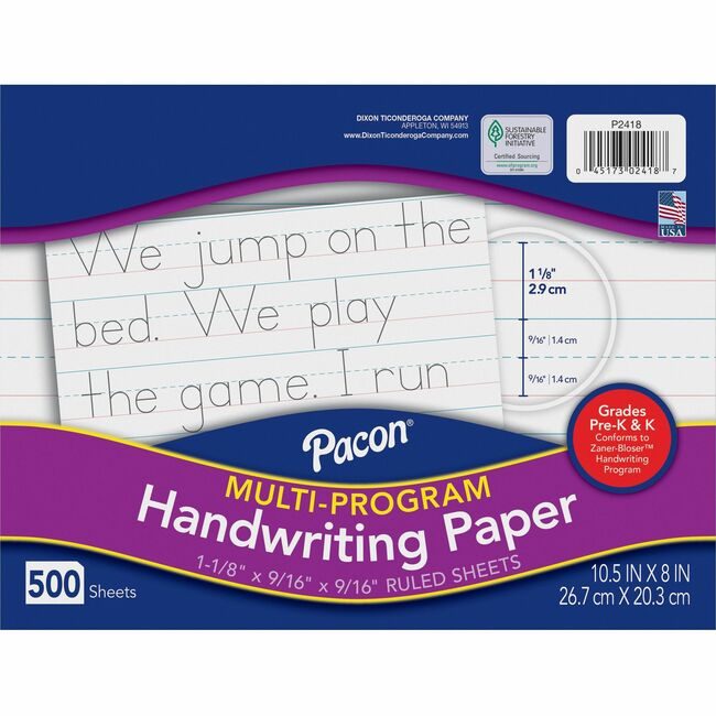 Pacon Corporation Paper Hndwrtng Kndergrtn PAC2418
