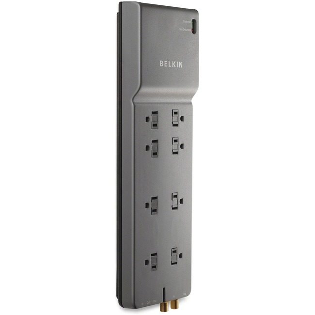 Belkin International Hub 8 OUTLET 12 CORD Gray BLKBE10823012