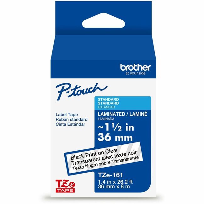 Brother International Cartridge Tape 1 1/2" Bk/Cl BRTTZE161G
