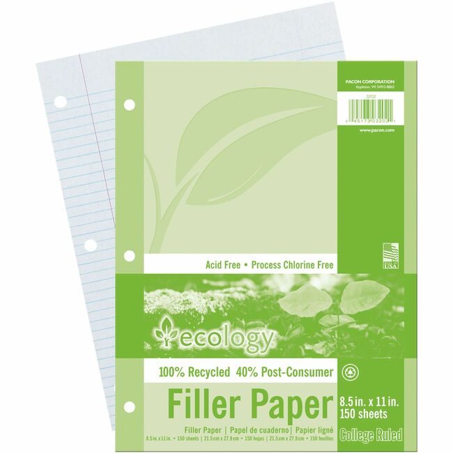 Pacon Corporation Paper Filler Eco Rcycl Cllg PAC3202