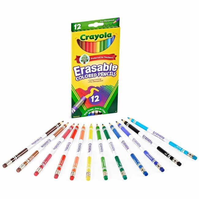 Crayola LLC Pencil Colored Ersbl 12 Count CYO68-4412