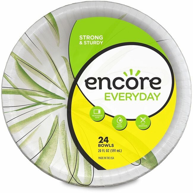 AJM Packaging Corporation Bowls Paper 20 OZ Encore AJMDB20EN012AGV