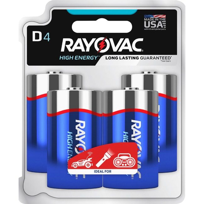Energizer Holdings Rayovac Battery Alk Hi Energy D 4 RAY813-4TK