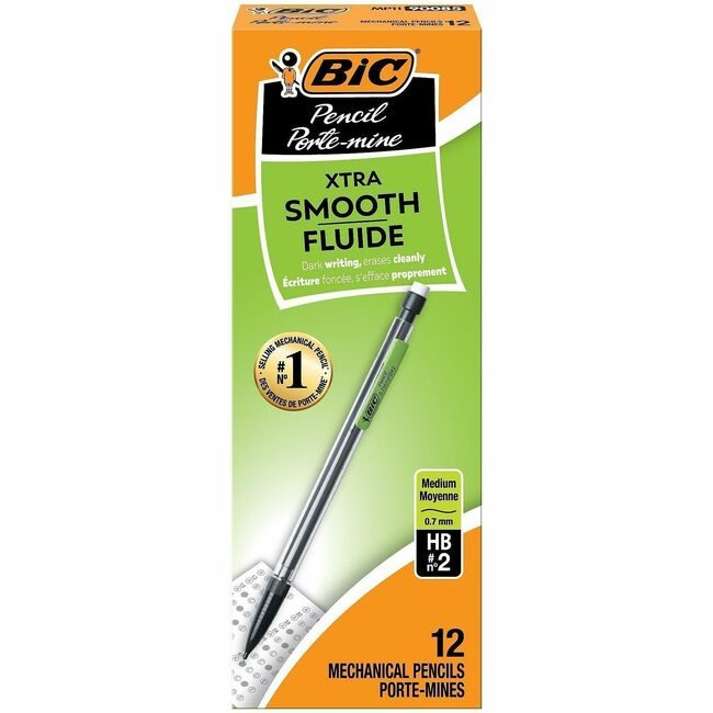 BIC Corporation Pencil Mech 0.7MM Clear 12 Pack BICMP-11
