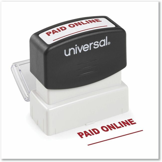 Universal Office Products Stamp Paid Online Red UNV10156