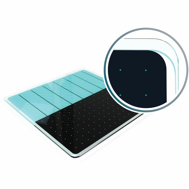 Floortex Board Glass 14X14 Teal Black FLRFCVGM1414TP