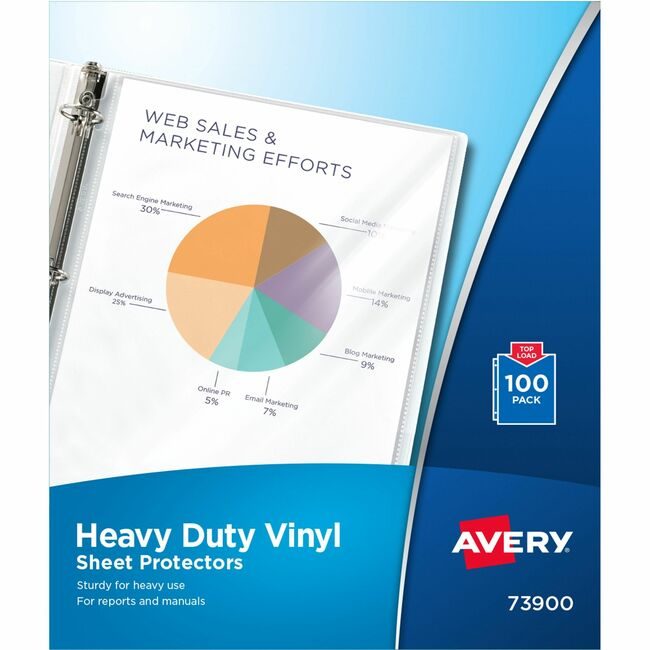 Avery Products Corporation Protector Sheet Vinyl Clear AVE73900