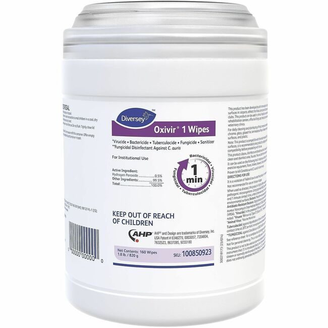 Diversey Wipe Oxivir 160 Count 12CS DVO100850923