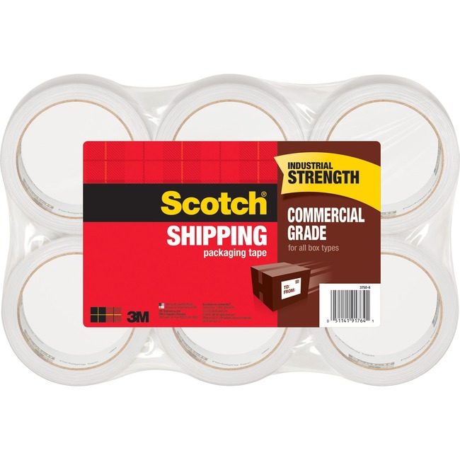 3M Company Tape Pkg Commercial 6 Pack Clear MMM3750-6