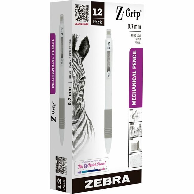 Zebra Pen Corporation Pencil Mech 0.7MM White Dz ZEB50400