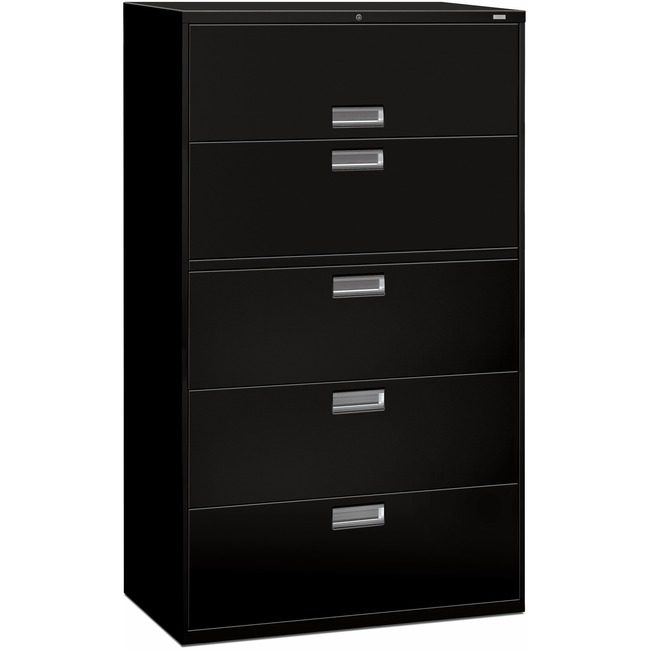 The HON Company File Lat 5DRW 42"-W/LOCK Black HON695L-P