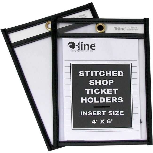 C-Line Products Holder Shopticket 4X6 Cl/Bk CLI46046