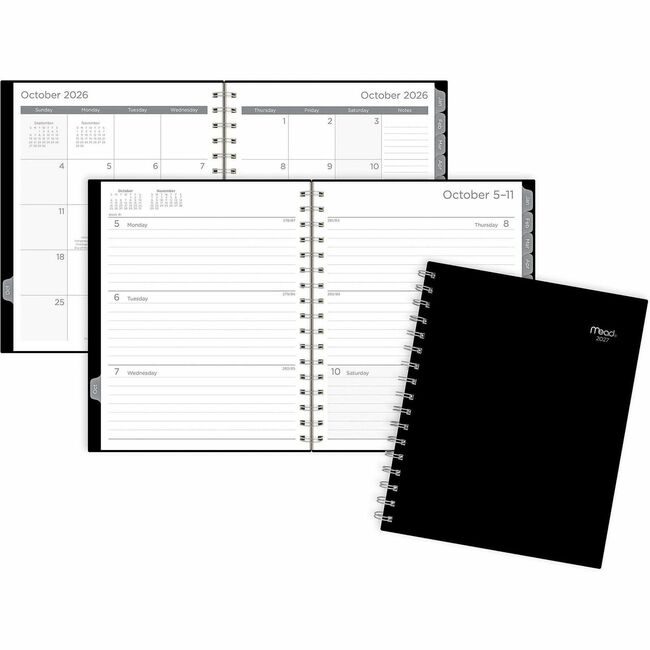 ACCO Brands AT-A-GLANCE Planner Basic Wm Medium Black AAGCRW80505