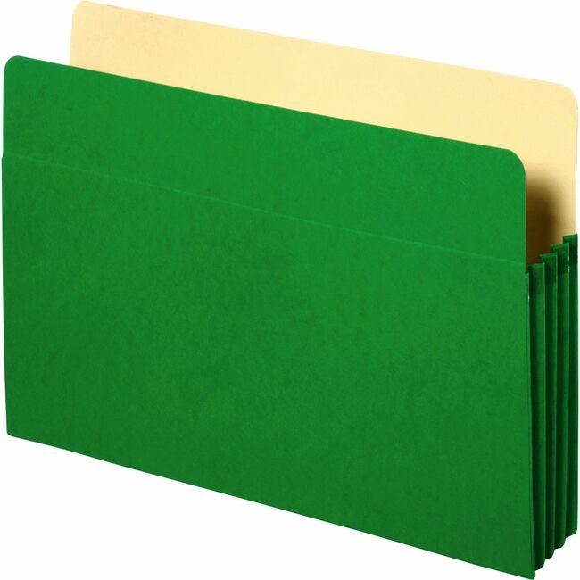 Business Source Pocket File Letter 3.5"EXP Green BSN26551