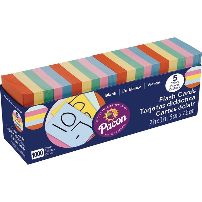 Pacon Corporation Cards Flash Blnk 3X2 1000 Pack PAC74170
