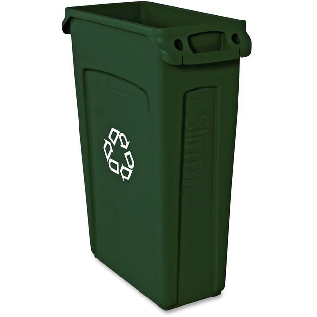 Rubbermaid Commercial Products Receptacle Slim Jim Green RCP354007GNCT
