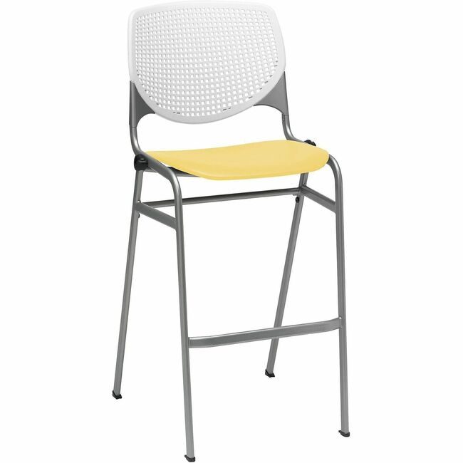 KFI Seating Barstool Stck White Yellow KFIBR230BKB8S12