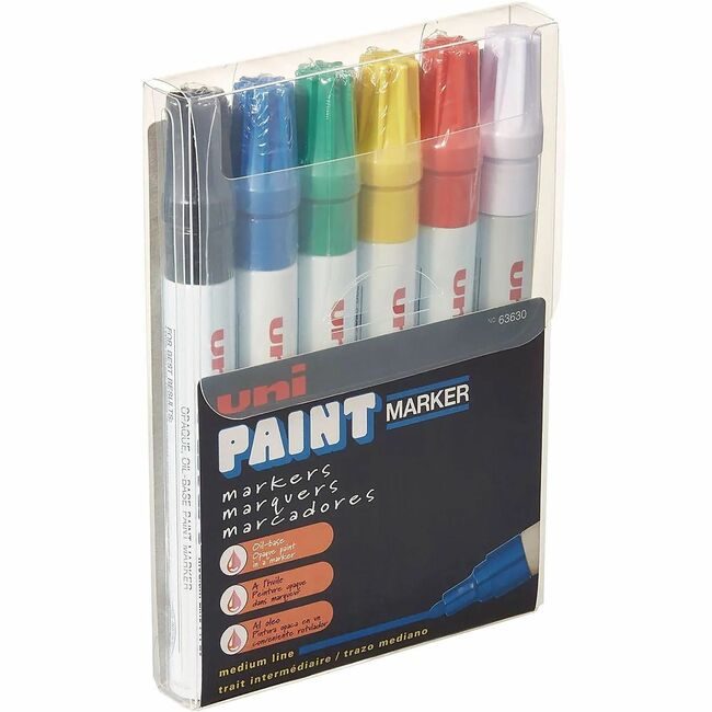 Mitsubishi Pencil Co. / uni-ball Marker Unipaint Oil Medium 6 Pack UBC63630