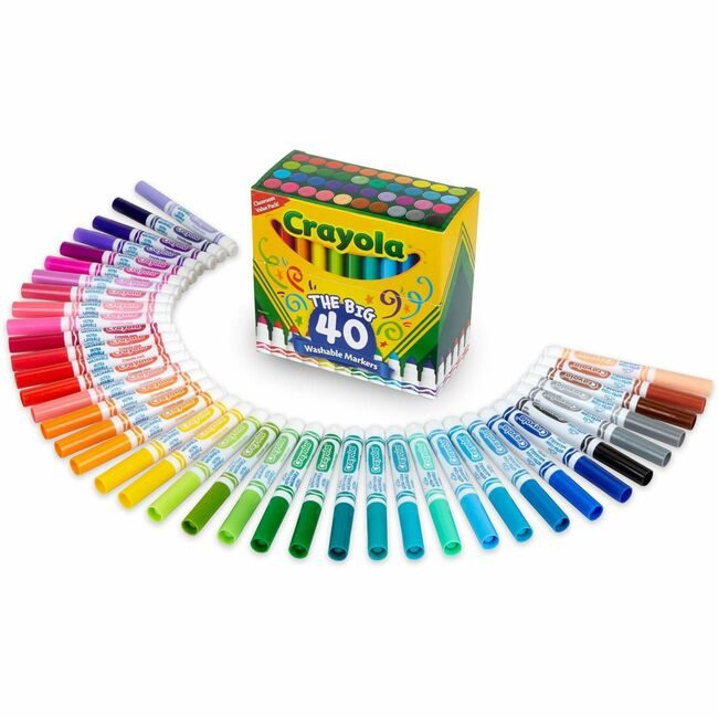 Crayola LLC Markers Washable Brdln 40 Count CYO587858