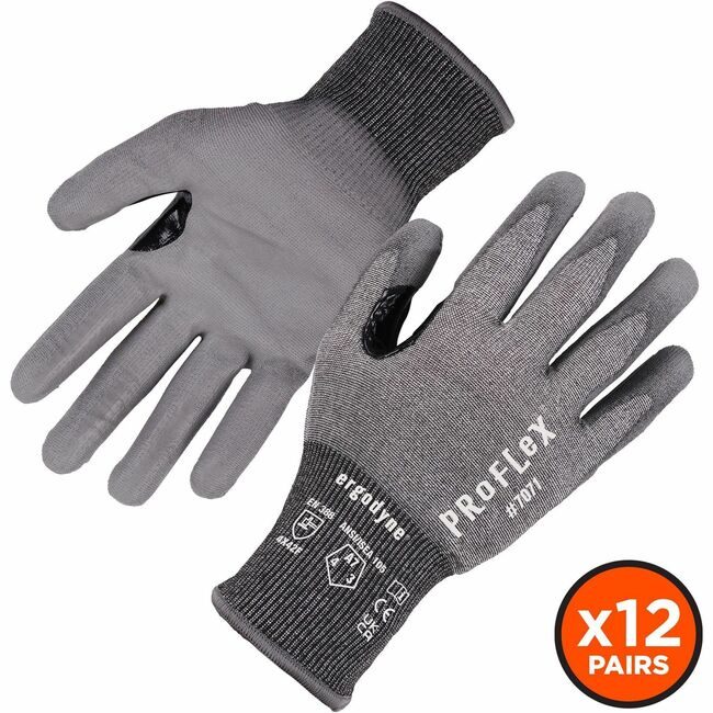 Ergodyne Glove Coated A7 Pu Gray S EGO18062