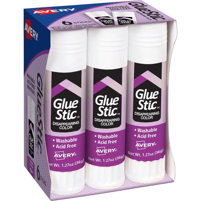 Avery Products Corporation Glue Stick 1.27OZ 6 Pack AVE98071