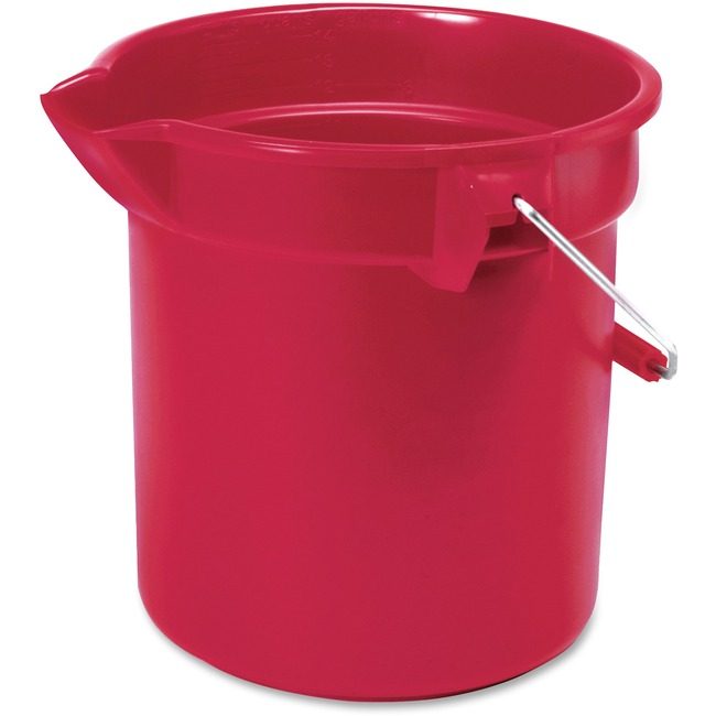 Rubbermaid Commercial Products Bucket 10 QT Red RCP296300RDCT