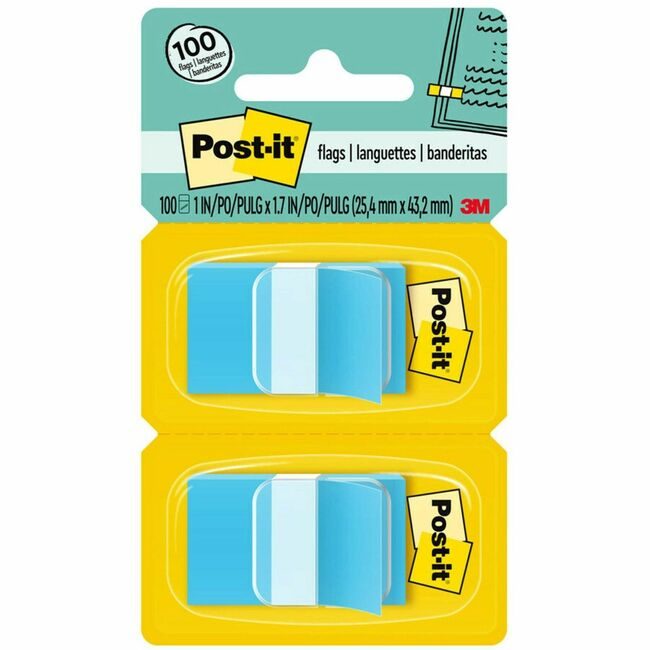 3M Company Flags Post-It 1" 100 Count Be MMM680-BE2
