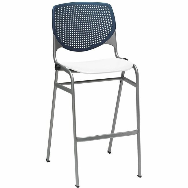 KFI Seating Barstool Stck Navy White KFIBR230BKB3S08
