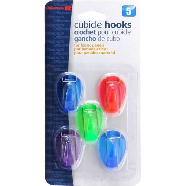 Officemate Clip Cubicle Translucnt 5 Count OIC30181