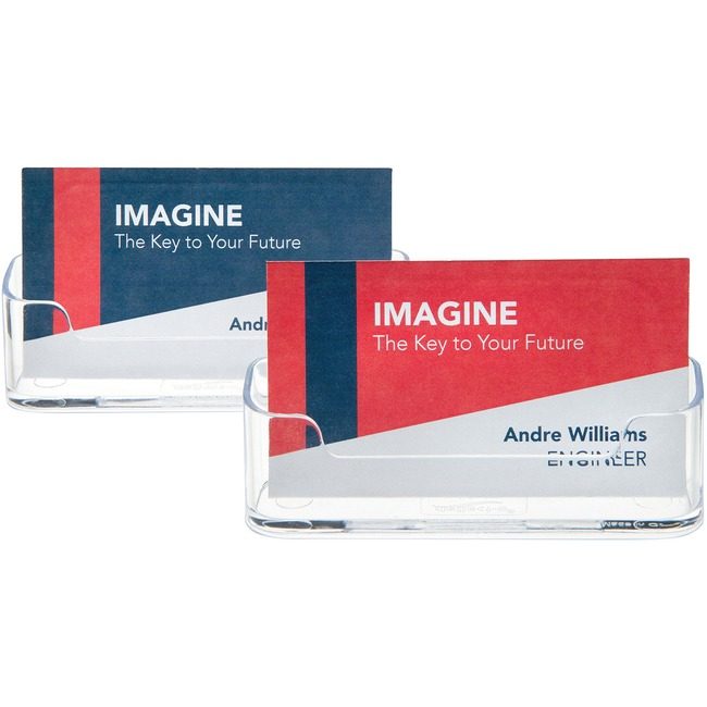 Deflecto Holder Card Bus 2 Pack Clear DEF70501