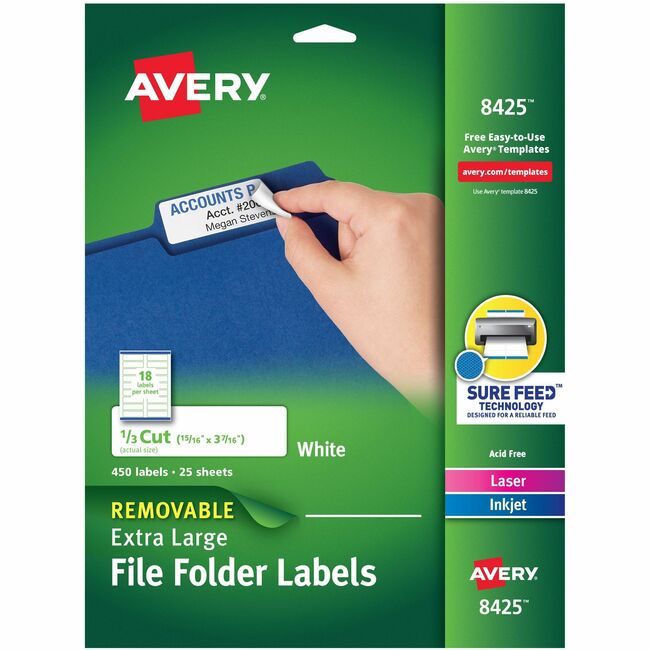Avery Products Corporation Label Fldr Xlrg Lsr/Inkj We AVE8425