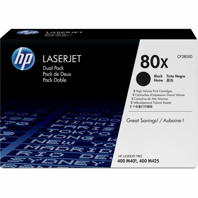 HP Inc. / Hewlett-Packard Crtdg LJ 80X Black Dual Pk HEWCF280XD