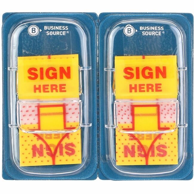 Business Source Flag 1INCH Signher 500/PK Yellow BSN99007