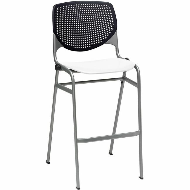 KFI Seating Barstool Stck Black White KFIBR230BKB10S8
